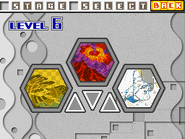 The level select screen