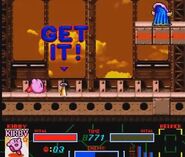 Kirby confronts Meta Knight (Kirby Super Star)
