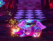 The butterfly lands on Galacta Knight.