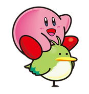 Kirby encima de Pitch