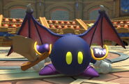 Unmasked Meta Knight wielding his classic sword from Kirby's Adventure