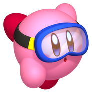 Kirby buceando.