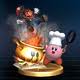 Trofeo de Kirby Cocinero en Super Smash Bros. Brawl.