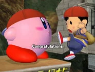 Kirby's Congratulations Screen (Adventure Mode)