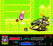 Paint Kirby fighting Heavy Lobster (Kirby Super Star)