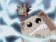 Blocky and  in the pilot.