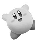 Kirby's gray palette swap in Super Smash Bros. Brawl, which is also his monochrome color, but more intact. In the games, a spray paint is available that changes his colors to chalk.