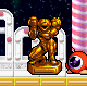 The Samus statue in Kirby Super Star Ultra