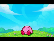 Kirby naps in Green Grounds.