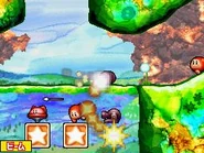 Kirby electrocutes weak enemies.
