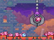 Giga Clanksprout grabs a Kirby.