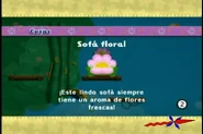 Sofá floral.