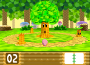 Fase de Whispy Woods en Kirby 64
