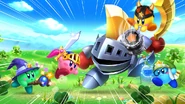 Promotional artwork for Team Kirby Clash Deluxe