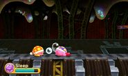 Sleep Kirby naps next to a Noddy.