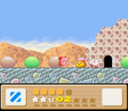 Nyupun junto a Chuchu y Kirby en Kirby's Dream Land 3.