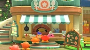 Kirby y Waddle Dee pañuelo en una partida multijugador.
