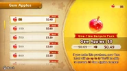 The player views Gem Apple prices.