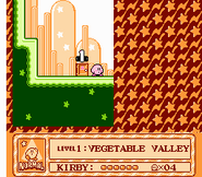 The level hub in Kirby's Adventure.