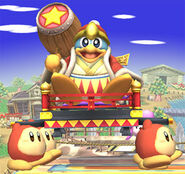 Waddle Dees cargando al Rey Dedede