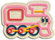 Kirby con forma de Tren.