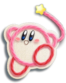 Kirby using the yarn whip