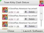 StreetPass notifications for Team Kirby Clash Deluxe