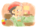 Artwork of Adeleine in the ending of Kirby 64: The Crystal Shards