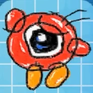 ステッカー「らくがき/ワドルドゥ」(ロボボプラネット)