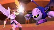 Meta Knight luchando contra Pit en Super Smash Bros. Brawl.