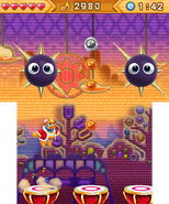 Dedede pasa por debajo de 2 Gordos.