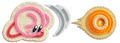 Kirby throwing an enemy