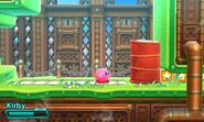 Kirby stands beside a keg.