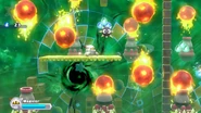 Magolor avoids the obstacles