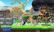 Clanky Woods 2.0 chases Meta Knight in Stage 1 of Patched Plains.