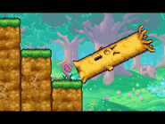 Floaty Woods falls off a cliff.