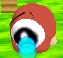 Waddle Doo llorando en Kirby 64: The Crystal Shards.