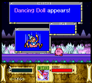 Battling Dancing Doll in The Great Cave Offensive (Kirby Super Star)