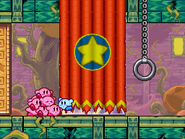 The Kirbys reach a curtain.