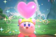 Kirby con un corazón