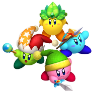 Kirby's Return to Dream Land (with Leaf, Spear and Beam)