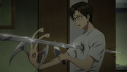 Shinichi stabbed by his "mom"