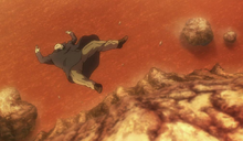 Uda falling after being attacked by Jaw