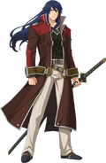 A full-length shot of Arios from Trails to Azure.