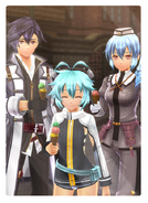 Millium, Claire and Rean in Heimdallr