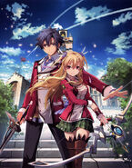 Promotional art featuring Alisa alongside Rean Schwarzer.