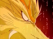 At first, only a closeup of the Diamond Dragon's face can be seen. He carefully judges the one who has called him.