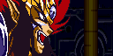 Demon God Zenki screaming at Karuma