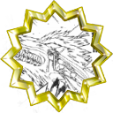 Light Dragon Awarded for adding 250 pictures to articles. (100 points) This badge depicts Goki as he appears when he transforms himself into a Light Dragon in the battle against the transformed Inugami Roh.