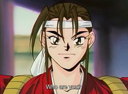Koin from Episode 18 of the Anime. He is the first character Chiaki and the others meet when being sent to the past and Chihaya's top servant/bodyguard.